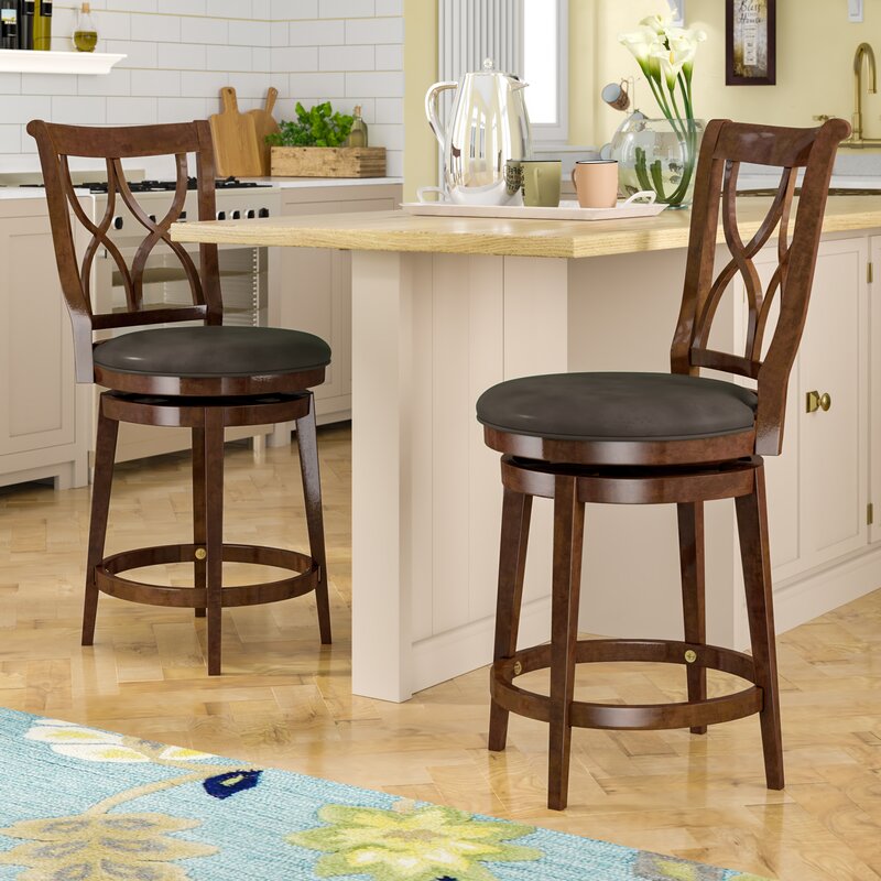 Bay Isle Home Essence Solid Wood Swivel Counter Bar Stool Reviews